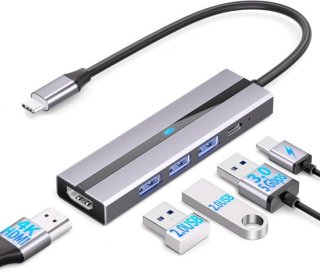 Krachtige 5-in-1 USB-C Hub: compact en veelzijdig