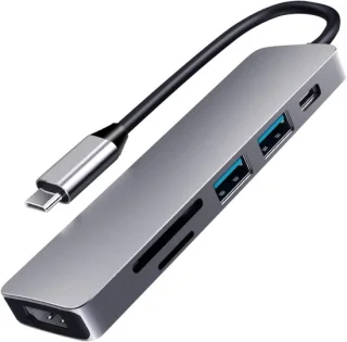 USB-C Hub 6-poorts - Grijs