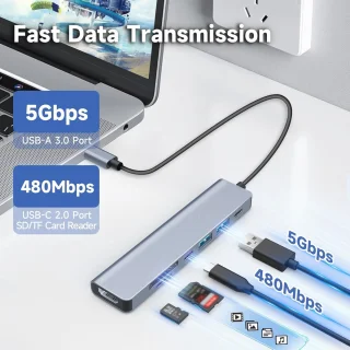 USB-C Hub 7-in-1 Adapter