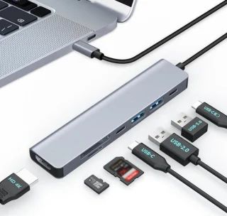USB C hub 7 in 1