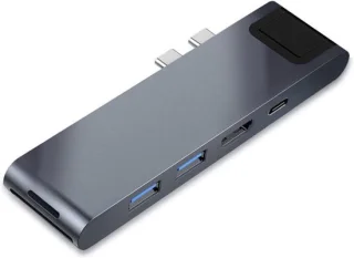 USB-C hub 7-in-1 zwart