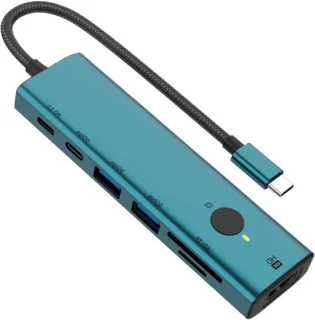 USB-C hub 7 poorten groen