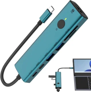 USB-C hub 7-poorts splitter