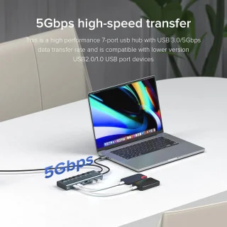 USB-C Hub 7-poorts (USB 3.2)