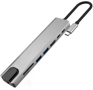 USB-C-hub 8-in-1 adapter