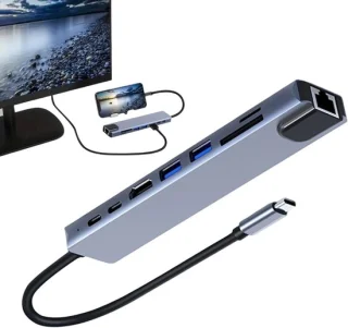 USB-C Hub 8-in-1 Adapter