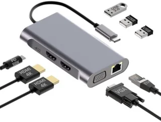 USB-C hub 8-in-1 dockingstation