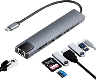 USB-C Hub 8-in-1 Dockingstation