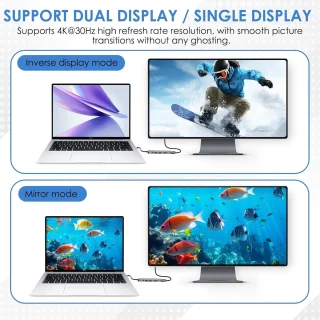 USB-C-hub 8-in-1 multiport