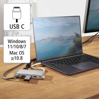 USB-C Hub 8-poorten Dockingstation voor laptop en tablet