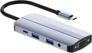 USB-C Hub 8-poorts - Grijs