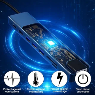 USB-C Hub 8-poorts Multiport Adapter