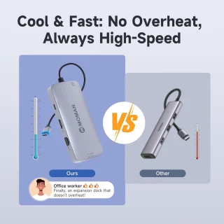 USB-C Hub 9-in-1 Type-C Adapter - Grijs