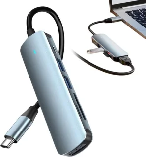 USB-C hub adapter 10,8 cm - Grijs