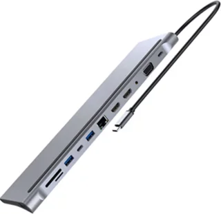 USB-C Hub Adapter 12-in-1 Spacegrey