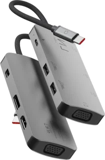 USB-C Hub Adapter 7-poorts Grijs