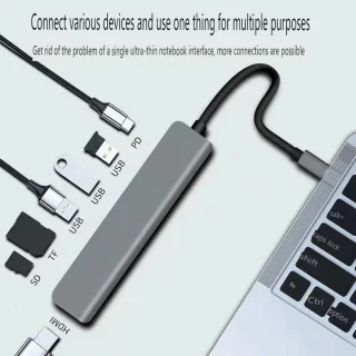 USB-C Hub Adapter 7-poorts Type-C