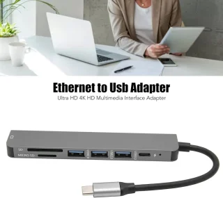 USB-C Hub Adapter 7-poorts Type-C