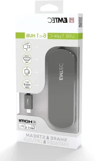 Usb-c hub adapter dock 12 cm grijs