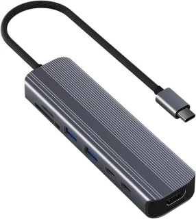 USB-C Hub Adapter Dock - Grijs