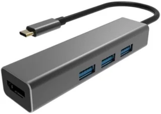 USB C-hub adapter dock zwart