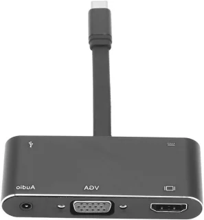 USB-C Hub Adapter Dongle Zwart