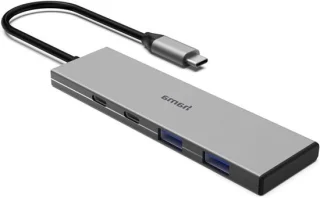 USB-C hub adapter grijs