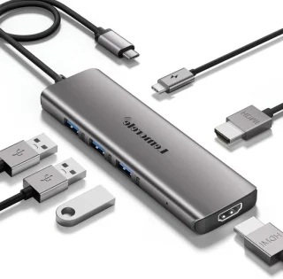 USB-C Hub Adapter - Grijs