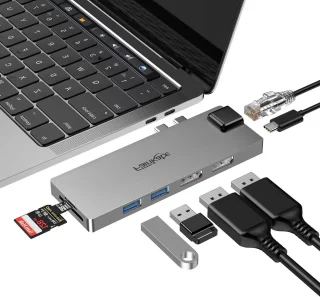 Usb c hub adapter - multiport hub - space grey