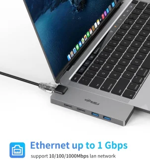 Usb c hub adapter - multiport hub - space grey
