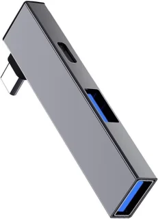USB-C hub adapter splitter grijs