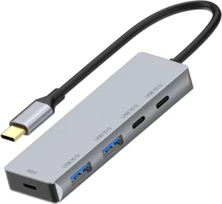 Usb-c-hub aluminium 4 poorten