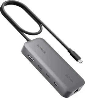 Usb c hub docking station 10 poorten 4k 60hz zilver