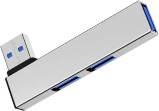 USB c hub - docking station - 4 poorten - zilver
