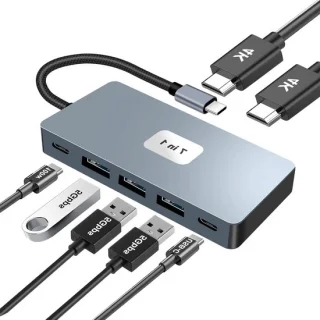 Usb-c hub - docking station grijs