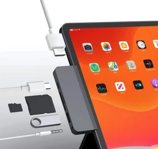 USB-C hub docking station - Spacegrijs