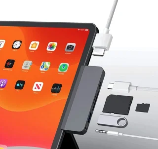 USB-C hub docking station spacegrijs