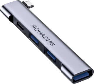 USB-C-hub en multipoortadapter met 4 poorten - grijs