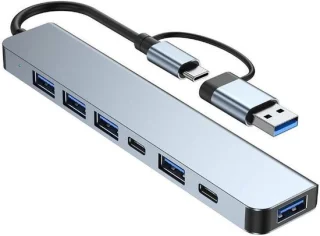 Usb c hub grijs