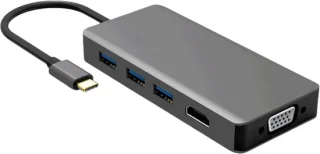 USB C hub grijs