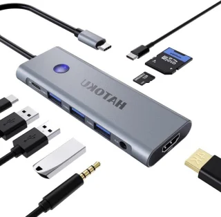 Usb-c hub grijs