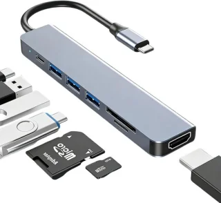 Usb-c hub grijs