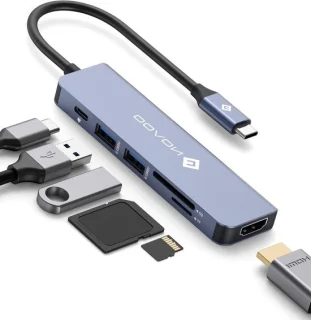 USB-C hub grijs