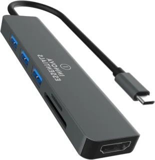 USB-C hub grijs