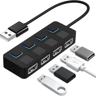 USB-C hub met 4 poorten