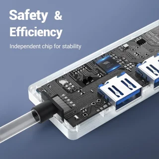 Usb c-hub multipoort adapter 4 poorten zwart