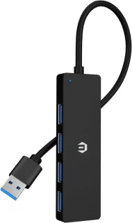 Usb c-hub multipoort adapter 4 poorten zwart