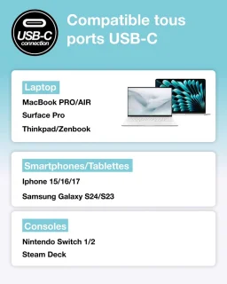 Usb-c hub multipoort adapter zwart