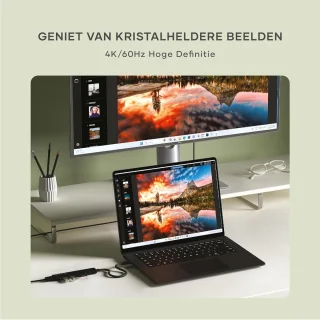 USB-C-hub - multipoortadapter - zwart