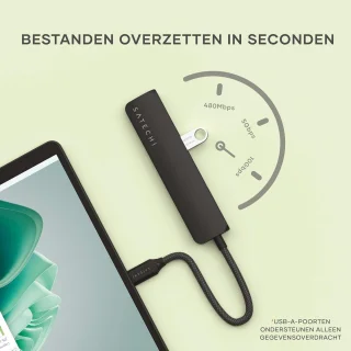 USB-C-hub - multipoortadapter - zwart